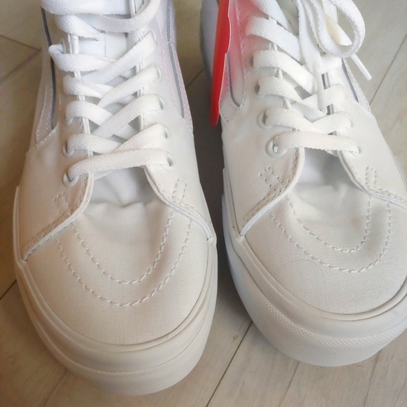 VANS NEW Sk8-Hi Canvas Stacked Platform Shoes - Picture 10 of 13